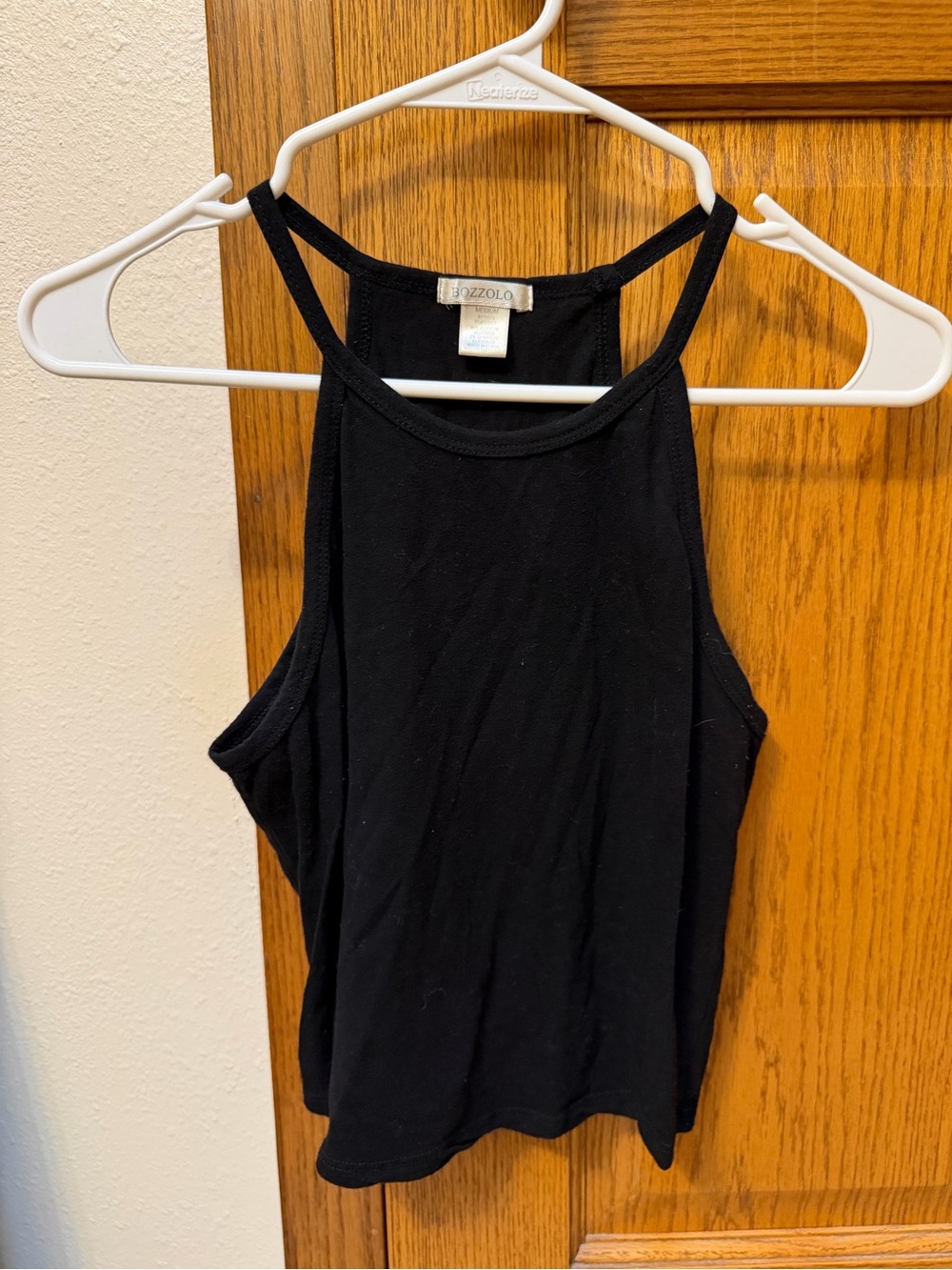Bozzolo Black High-Neck Racerback Tank